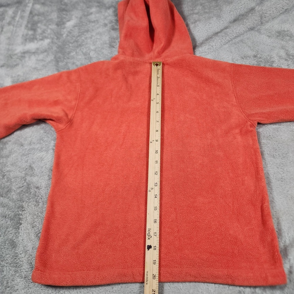 Patagonia Hoodie Girls Large Coral Fleece‎ Pullover Sweatshirt Front Pockets - Picture 9 of 11